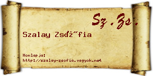Szalay Zsófia névjegykártya