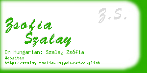 zsofia szalay business card