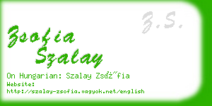 zsofia szalay business card